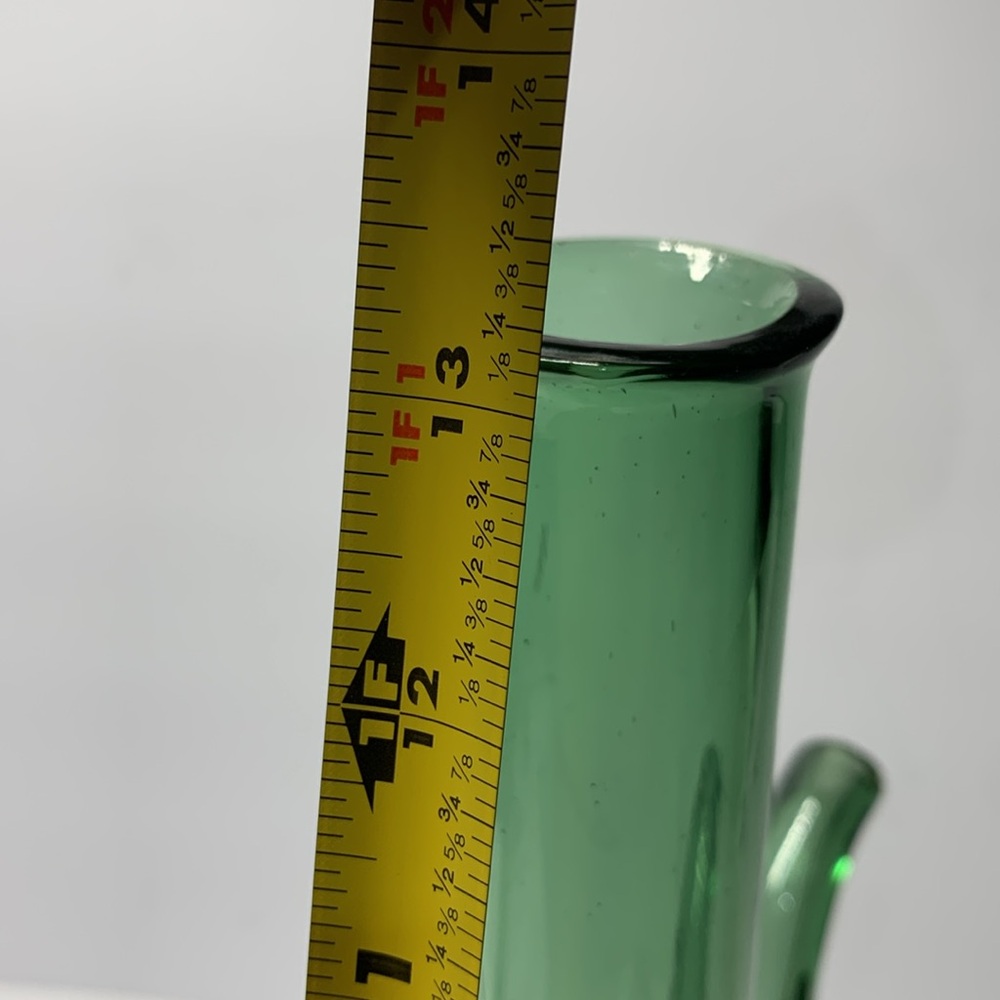 Vintage Green Blown Glass Jug with Ice Bucket Included, Empoli, Italy - Picture 9 of 12